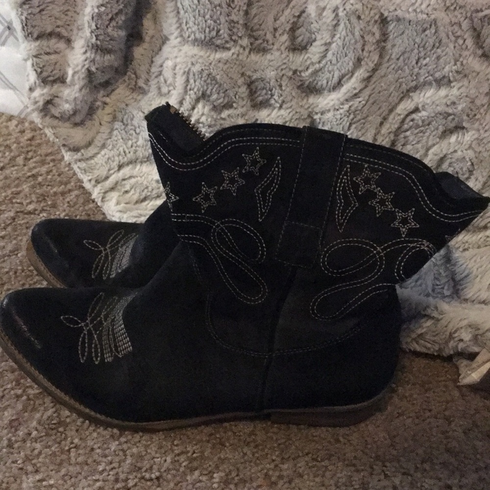 Black low cut boots